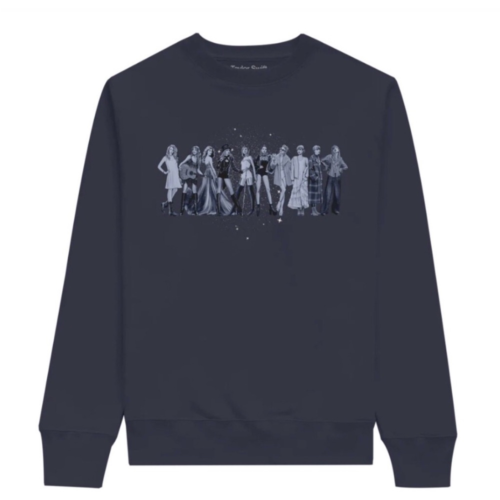 EUC Taylor Swift Navy Crewneck Midnights Era Sweatshirt